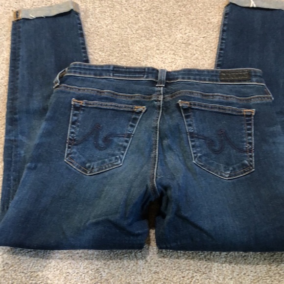 AG DENIM Adriano Goldshmied the stilt roll up cigarette jean crop 28 - Picture 7 of 8